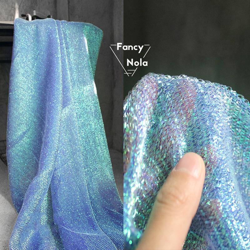 Knitted Laser Cyan Blue Purple Gradient Tulle DIY fashion clothes Gauze Handmade texture Designer Fabric CG046
Knitted Laser Cyan Blue Purple Gradient Tulle DIY fashion clothes Gauze Handmade texture Designer Fabric CG046