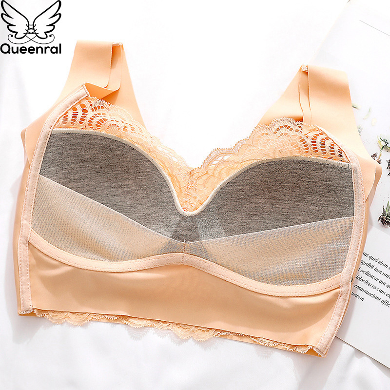 Queenral Push up Size Bra Seamless Lingerie Plus up bra size Sport Underwear lingerie Sexy Ultra-thin Lingeries Underwear Women 201202