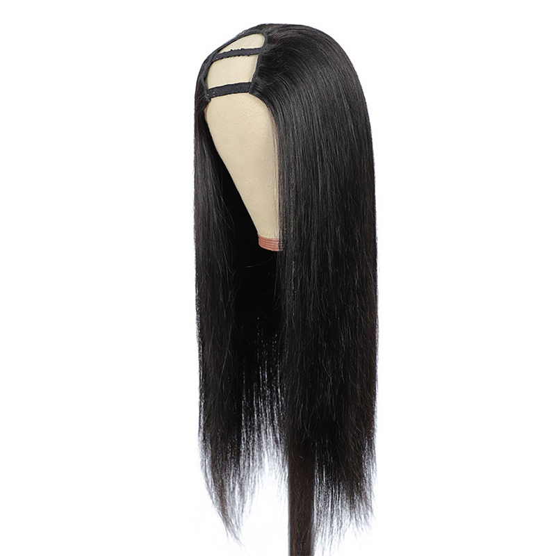 150% Glueless Straight U Part Wigs Malaysian Human Wig Hine Made Remy Hair Wigs U Part