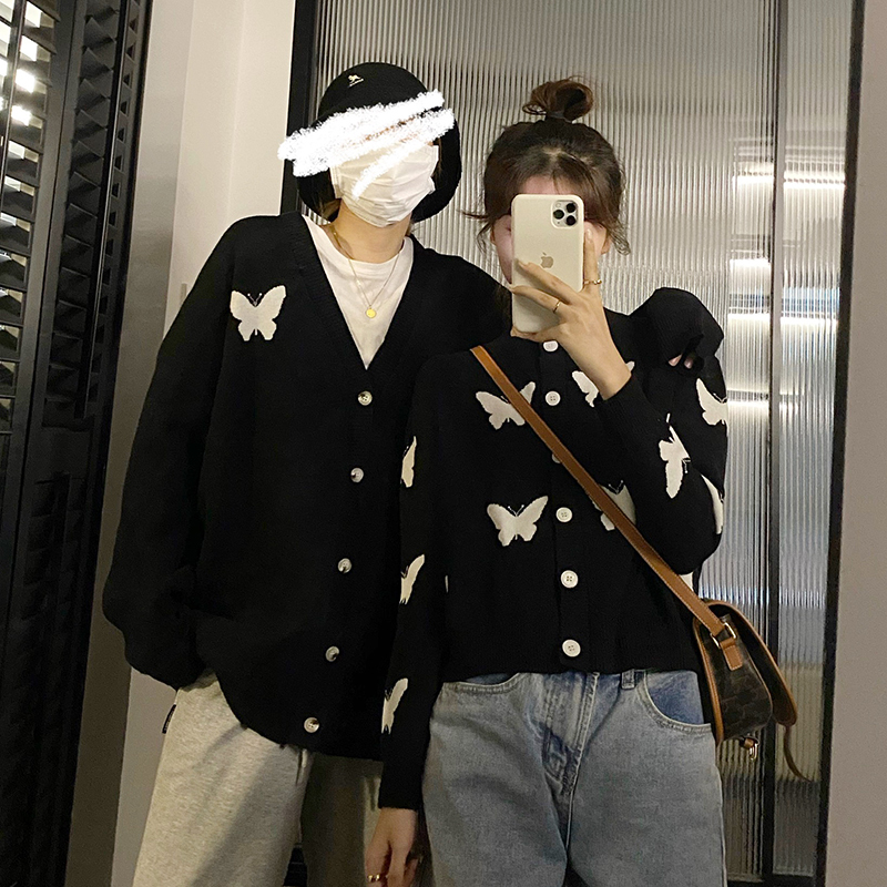 2021 New Ml Korean style cartoon autumn butterfly v Loose neck knitted cardigans womens shredded color women's blouses (f1450) 8PL9, More butterfly
2021 New Ml Korean style cartoon autumn butterfly v Loose neck knitted cardigans womens shredded color women's blouses (f1450) 8PL9, More butterfly