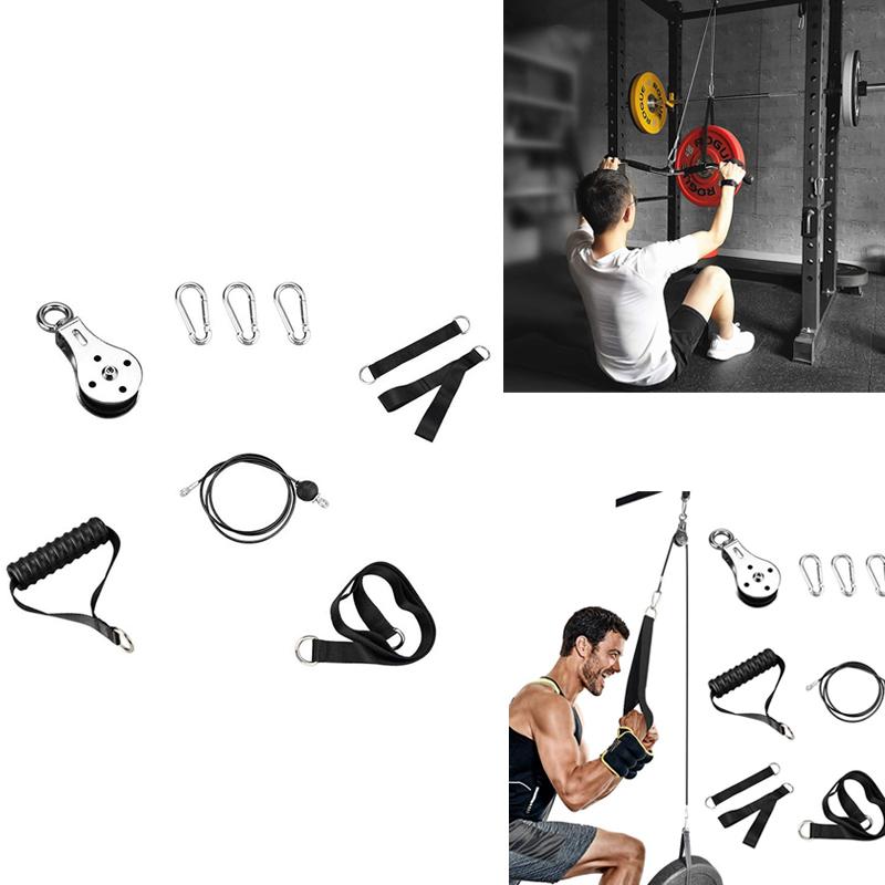Cable Pulley, Tricep Pulley System for Arm Strength Training,DIY Pulley Cable Attachment, for Home Gym
Cable Pulley, Tricep Pulley System for Arm Strength Training,DIY Pulley Cable Attachment, for Home Gym