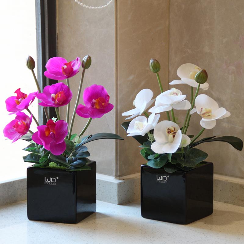 High quality Artificial PU butterfly orchid bonsai potted plants home decor Ceramic vase flowers set wedding decoration, A001 31x20cm
High quality Artificial PU butterfly orchid bonsai potted plants home decor Ceramic vase flowers set wedding decoration, A001 31x20cm