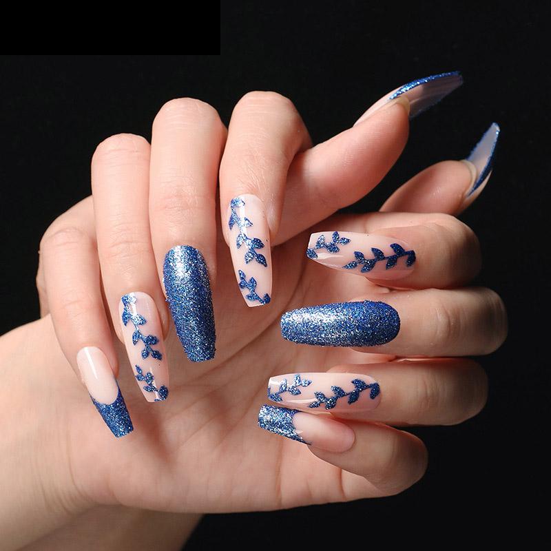 24pcs fake nails with glue designed blue Scallion pink Ballet coffinManicure patch wearable full cover fake nail tips for girls, White
24pcs fake nails with glue designed blue Scallion pink Ballet coffinManicure patch wearable full cover fake nail tips for girls, White