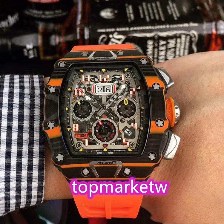 High Quality Manufacturers Best Edition RM 11-03 McLaren Ntpt Big Date Skeleton Dial Carbon Fiber Case Miyota Automatic RM11-03 Mens Watch N, Professional waterproof
High Quality Manufacturers Best Edition RM 11-03 McLaren Ntpt Big Date Skeleton Dial Carbon Fiber Case Miyota Automatic RM11-03 Mens Watch N, Professional waterproof