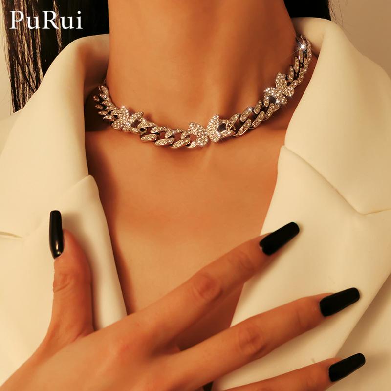 PuRui Shiny Crystal Butterfly Choker Necklace Female Rhinestone Bling Statement Cuban Link Chain Choker for Woman Party Jewelry
PuRui Shiny Crystal Butterfly Choker Necklace Female Rhinestone Bling Statement Cuban Link Chain Choker for Woman Party Jewelry