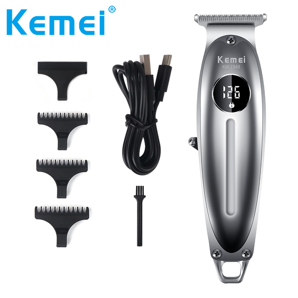 Kemei All Metal LCD Professional Hair Clipper Men Electric Cordless Trimmer 0mm Baldheaded T Blade Finish Haircut Machine
Kemei All Metal LCD Professional Hair Clipper Men Electric Cordless Trimmer 0mm Baldheaded T Blade Finish Haircut Machine