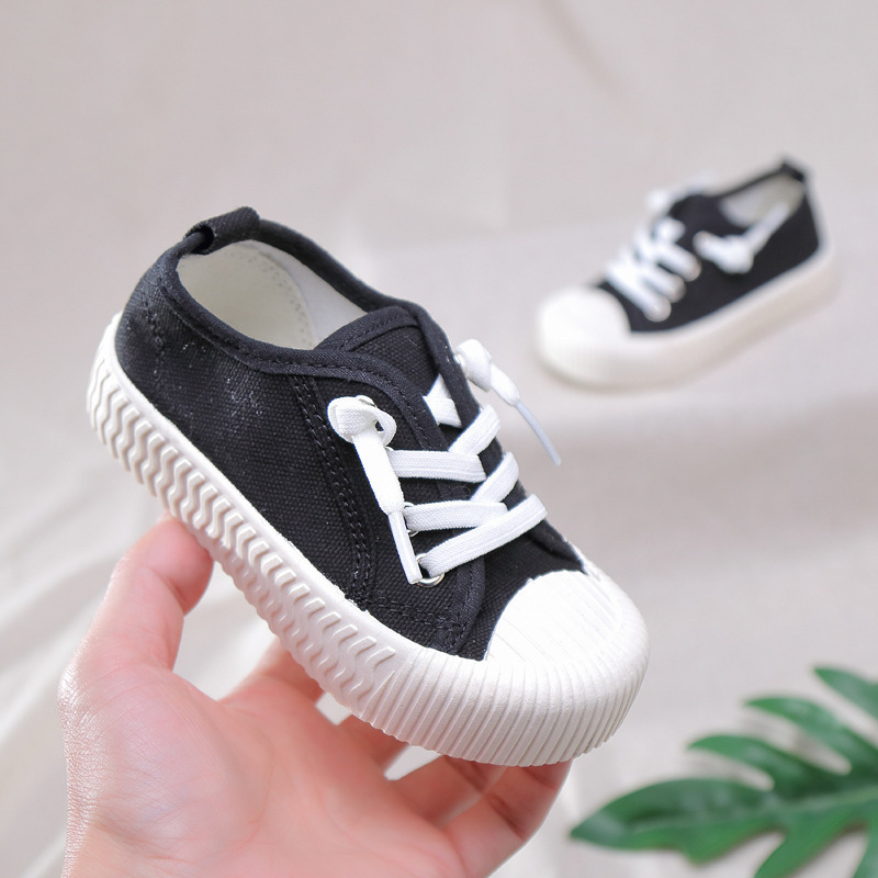 Autumn New Trend Candy Color Kids Shoes Boys Sneakers Easy Slip On Shallow Little Girls Kids with Elastic Band