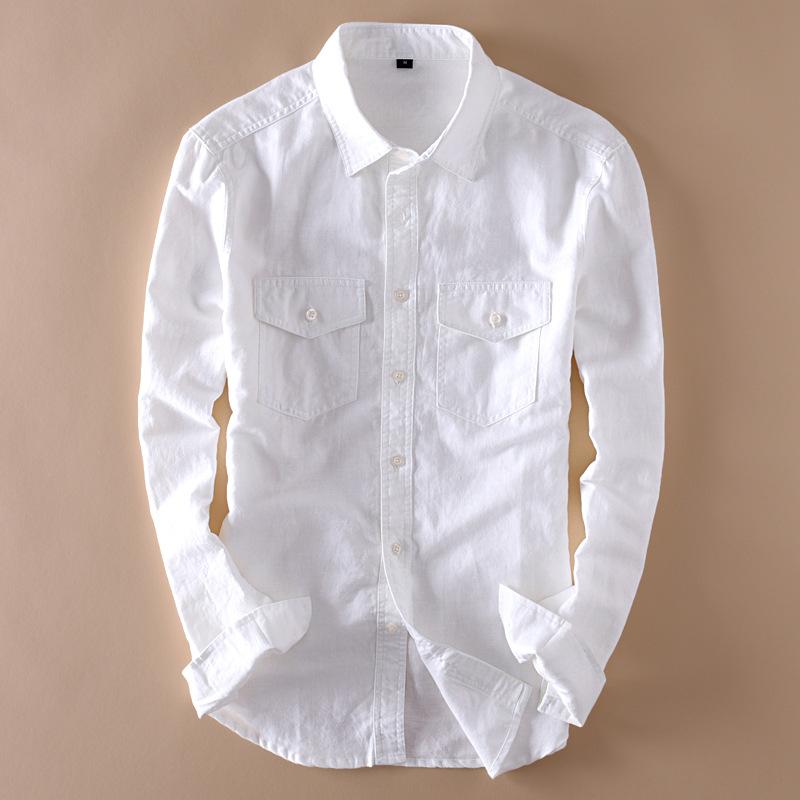 Men's Solid Full Sleeve Linen Shirts Solid Pockets Cotton Shirt Long Sleeve Man Slim Breathable Dress Shirts Male Camisa TS-181, Khaki
Men's Solid Full Sleeve Linen Shirts Solid Pockets Cotton Shirt Long Sleeve Man Slim Breathable Dress Shirts Male Camisa TS-181, Khaki