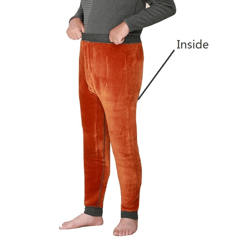 new Men Thermal underwear pants Very thick fleece leggings wear in very cold days Winter trousers more than 520g 201125