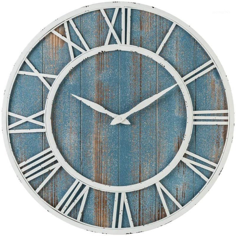 Farmhouse, Home Improvement Metal and Solid Wood Silent Wall Clock (Blue, 15.75 Inches)1
Farmhouse, Home Improvement Metal and Solid Wood Silent Wall Clock (Blue, 15.75 Inches)1