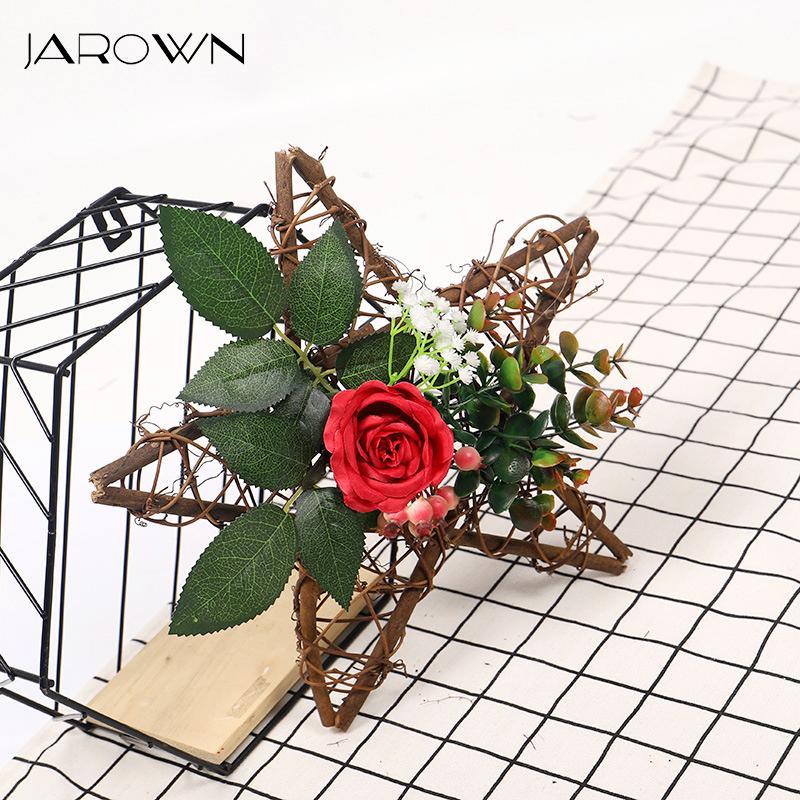 JAROWN Artificial Rose Floral Eucalyptus Wooden Pentagonal Star Pendant Wall Decor Home Ornament Christmas Decoration Flores
JAROWN Artificial Rose Floral Eucalyptus Wooden Pentagonal Star Pendant Wall Decor Home Ornament Christmas Decoration Flores