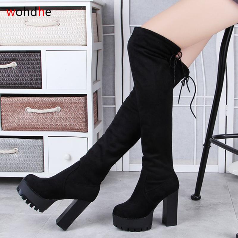 wohdhe sexy female thigh long boots platform knee the boots pu leather/flock high heel gothic chunky heels
wohdhe sexy female thigh long boots platform knee the boots pu leather/flock high heel gothic chunky heels