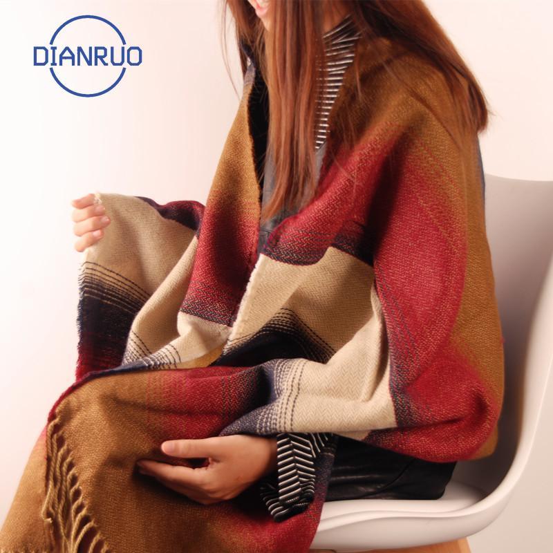 DIANRUO 2020 Lady Winter Classic Durable Scarf Warmer Shawl Ladies Plaid Blanket Knit Wrap Cashmere Poncho Capes Female R3481
DIANRUO 2020 Lady Winter Classic Durable Scarf Warmer Shawl Ladies Plaid Blanket Knit Wrap Cashmere Poncho Capes Female R3481