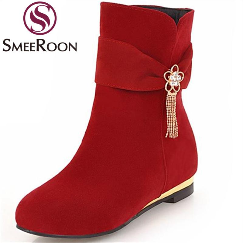 Smeeroond 2020 popular side zipper ankle boots keep warm winter boots comfortable round toe low heels woman campus shoes, Black
Smeeroond 2020 popular side zipper ankle boots keep warm winter boots comfortable round toe low heels woman campus shoes, Black