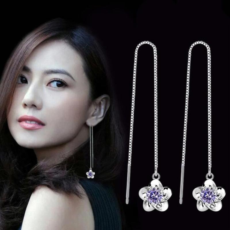 NEHZY 925 sterling silver new woman jewelry Fashion Earrings High Quality Flower Purple White Cubic Zirconia Long Tassel
NEHZY 925 sterling silver new woman jewelry Fashion Earrings High Quality Flower Purple White Cubic Zirconia Long Tassel