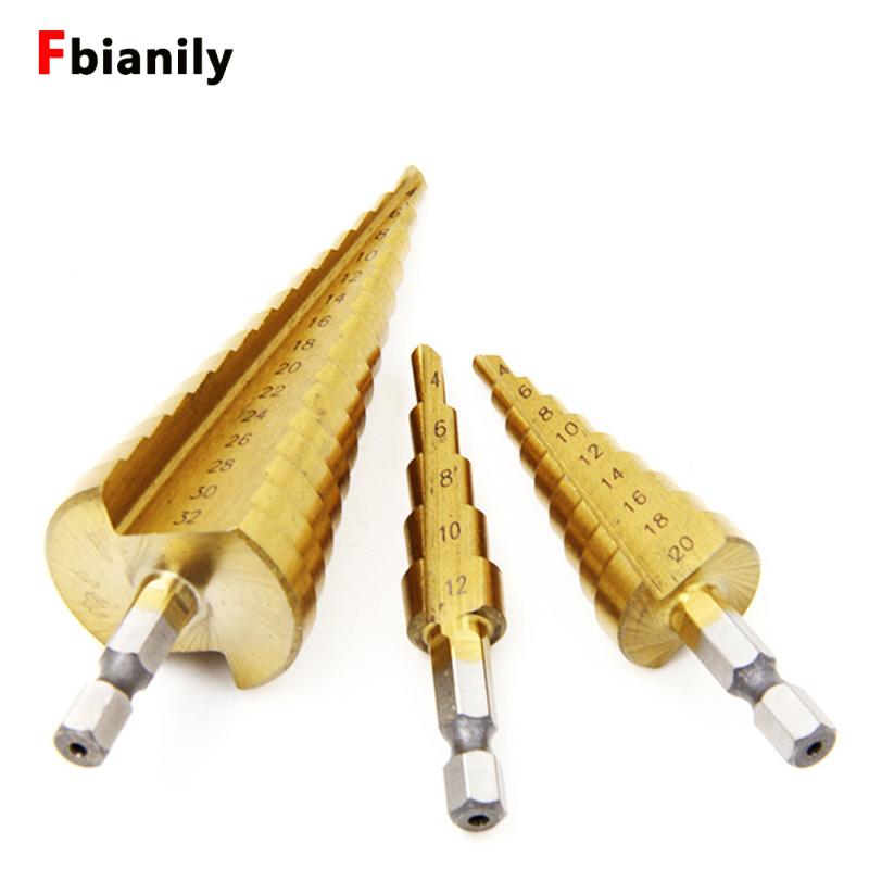 3pc Hss step drill bit set cone hole cutter Taper metric 4 - 12 / 20 / 32mm Step Cone CuWoodworking Wood Metal Drill Bit Set
3pc Hss step drill bit set cone hole cutter Taper metric 4 - 12 / 20 / 32mm Step Cone CuWoodworking Wood Metal Drill Bit Set