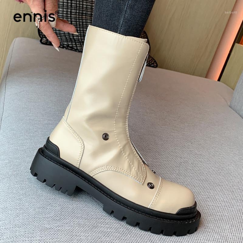 ENNIS Autumn Winter Boots Zipper Genuine Leather Women Ankle Boots Designer Thick Sole Black Platform Booties Short Shoes A01341
ENNIS Autumn Winter Boots Zipper Genuine Leather Women Ankle Boots Designer Thick Sole Black Platform Booties Short Shoes A01341