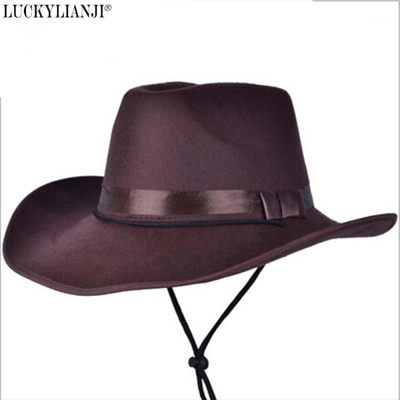 LUCKYLIANJI Retro Men Women Wool Felt Western Cowboy Cowgirl Jazz Montana Hat Ribbon Band Wide Brim Cap (:58cm)1, Black
LUCKYLIANJI Retro Men Women Wool Felt Western Cowboy Cowgirl Jazz Montana Hat Ribbon Band Wide Brim Cap (:58cm)1, Black