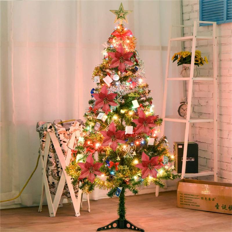 Artificial Fabric Flower Glitter Wedding Party Decor Christmas Xmas Tree Hanging Decoration Navidad Home Decoration Accessories
Artificial Fabric Flower Glitter Wedding Party Decor Christmas Xmas Tree Hanging Decoration Navidad Home Decoration Accessories