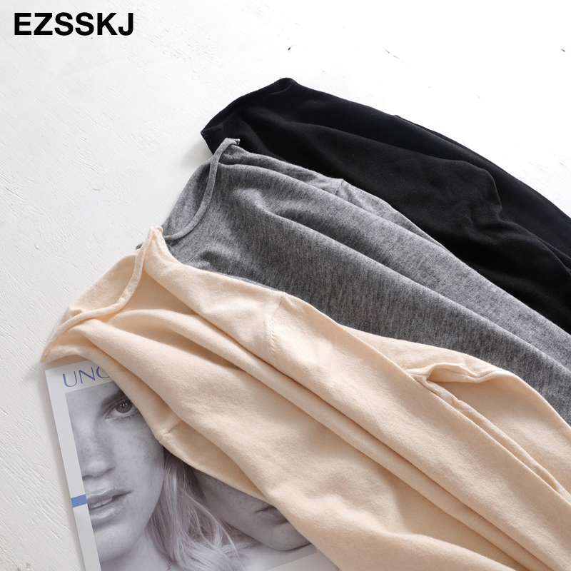 Autumn spring oversize Sweater Pullovers Women loose female basic thin Curled sweater long sleeve knit Jumpers top 201017