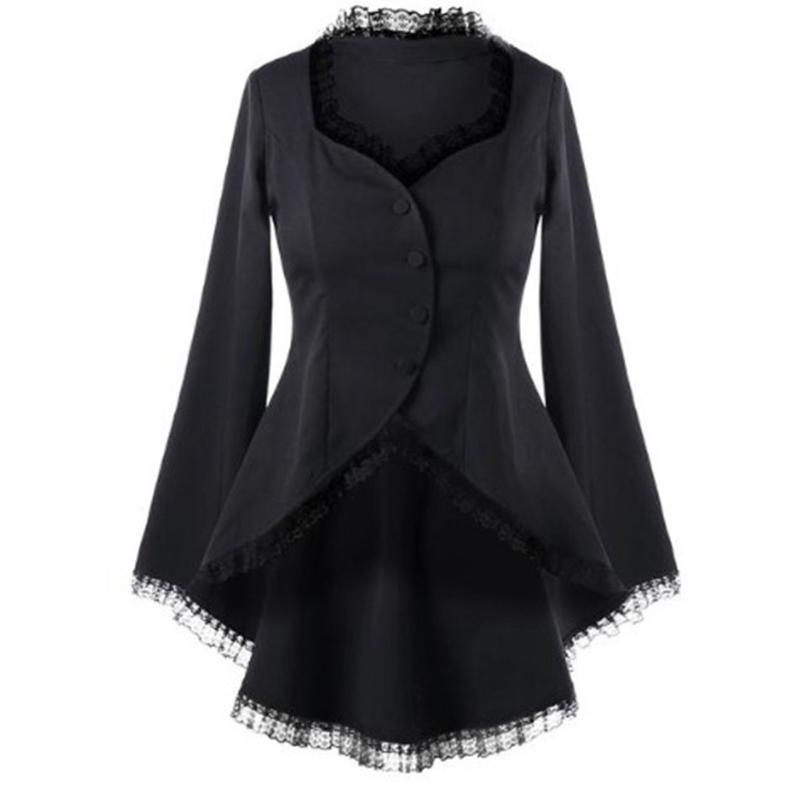 2020 Autumn Casual Long Sleeve Lace Panel Buttons Asymmetric Slim Fit Blazer Women Coat Z723, Black
2020 Autumn Casual Long Sleeve Lace Panel Buttons Asymmetric Slim Fit Blazer Women Coat Z723, Black