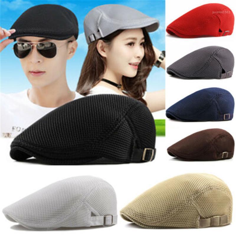 Men Women Mesh Summer Golf Driving Sun Flat Cap Beret Cabbie hat Breathable Hot New Ventilate Peaked Cap Man Woman Hat1
Men Women Mesh Summer Golf Driving Sun Flat Cap Beret Cabbie hat Breathable Hot New Ventilate Peaked Cap Man Woman Hat1