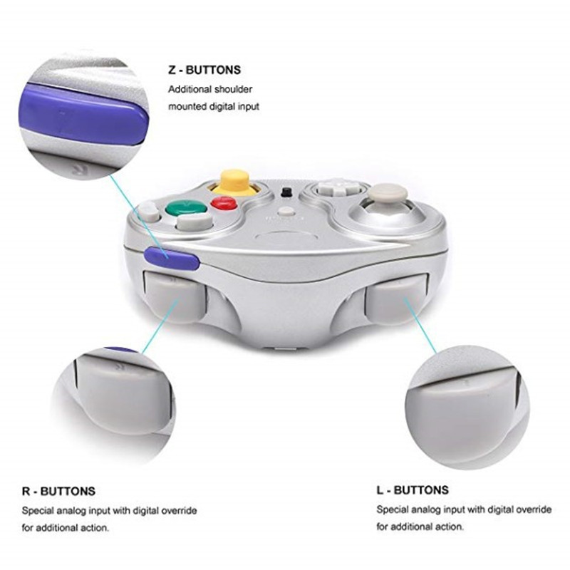 6 Colors NGC Wireless 2.4G Game Controller Gamepad Portable Joystick for Wii GameCube with Retail Box
