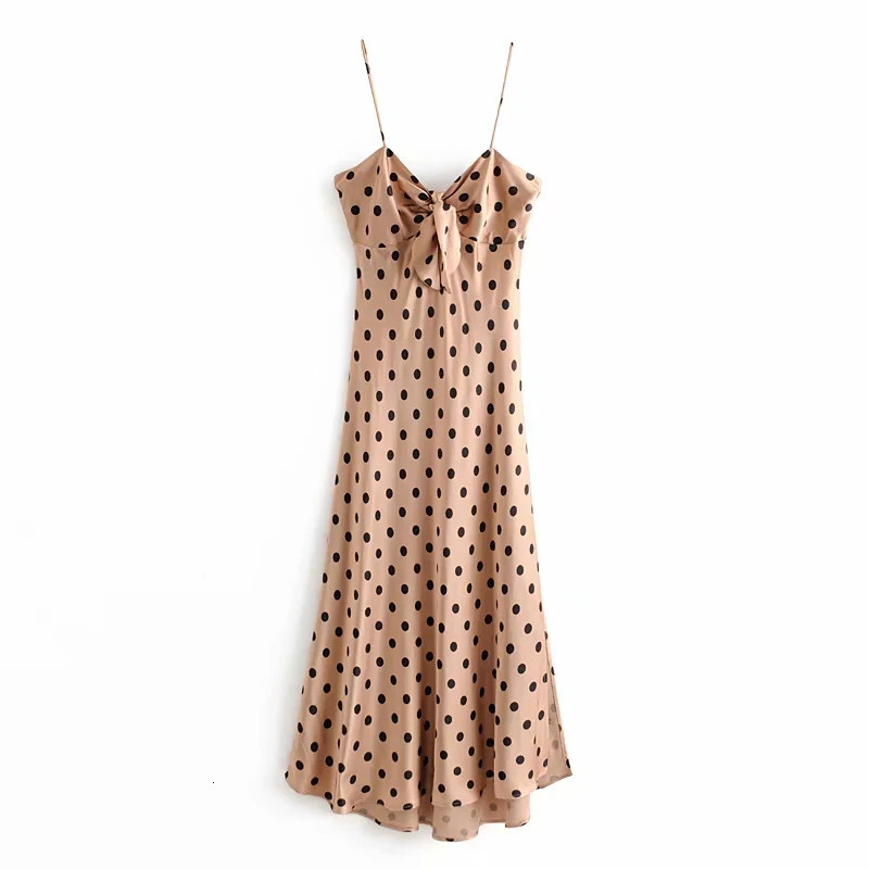 New 2021 Polka Dot Long Satin Party Dress Women Summer Vintage Bow Backless Spaghetti Strap Sexy Woman Dresses Kom0, Champagne
New 2021 Polka Dot Long Satin Party Dress Women Summer Vintage Bow Backless Spaghetti Strap Sexy Woman Dresses Kom0, Champagne
