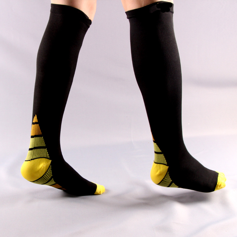 6pair/lot Men and women Compression Socks gradient Pressure Circulation Anti-Fatigu Knee High Orthopedic Support Stocking 200929