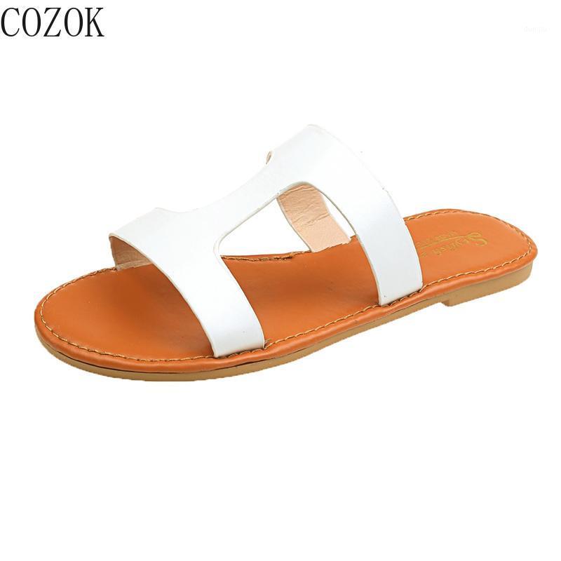 Summer Women's Slippers Casual Fashion PU Fabric Fashion Women's Slippers 20211, Black