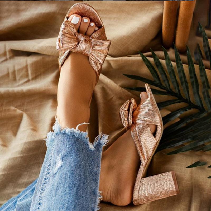 Bowknot High Heels Women Sandals Summer Square Heel Sandals Women Slippers Slip On Woman Pumps Ladies Shoes Sandalias Mujer 42, Gold
Bowknot High Heels Women Sandals Summer Square Heel Sandals Women Slippers Slip On Woman Pumps Ladies Shoes Sandalias Mujer 42, Gold