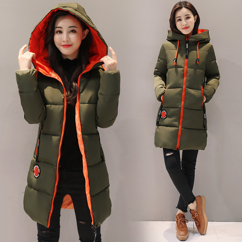 Parka Women Winter Jacket Women Coat Hooded Outwear Female Parka Thick Cotton Padded Lining Winter Female Basic Coats 201214