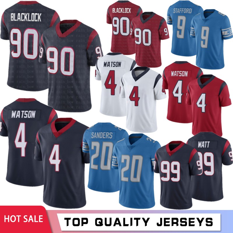 4 Deshaun Watson Jersey 90 Ross Blacklock Matthew Stafford 20 Barry Sanders J.J. Watt Hot Football Jerseys, Dezhouren
4 Deshaun Watson Jersey 90 Ross Blacklock Matthew Stafford 20 Barry Sanders J.J. Watt Hot Football Jerseys, Dezhouren