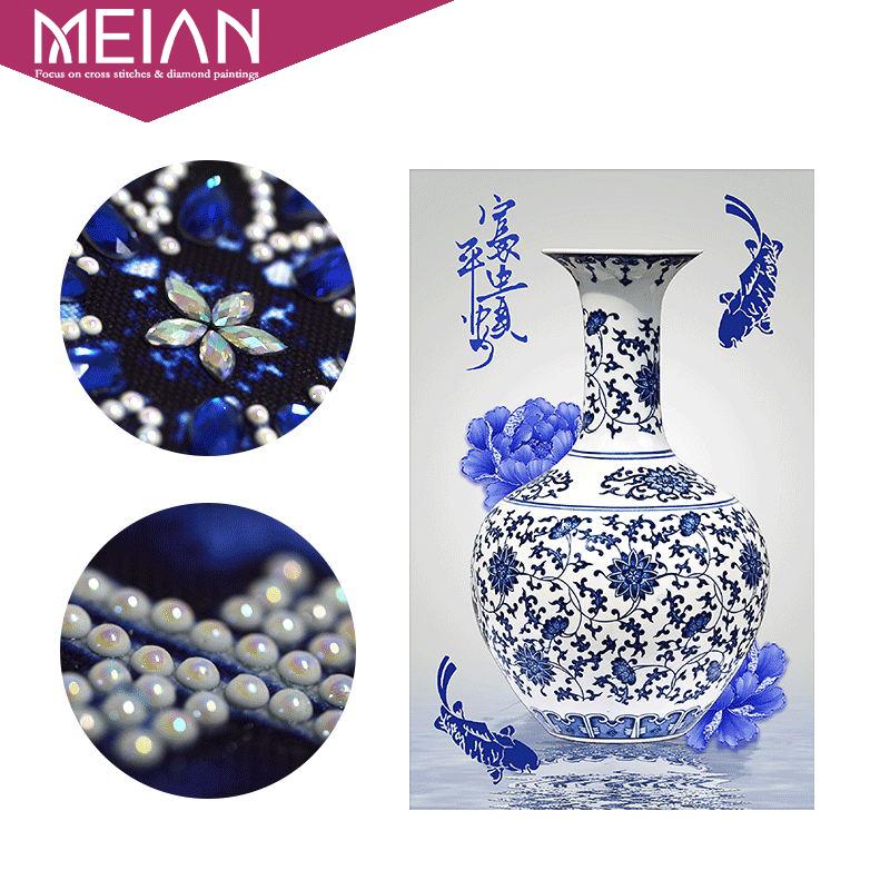 

Meian,DIY,Diamond Painting,Special Diamond Embroidery,Blue and White Porcelain,Diamond Mosaic,Bead Picture,Home Diamant Decor