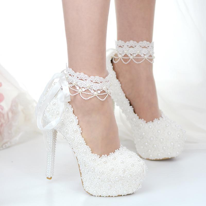 New Wedding Shoes Women Pumps Women Pearl Bow High Heels Shoes Sweet Ladies Fashion Thick Platform sapatos das mulheres1, White 8 cm
New Wedding Shoes Women Pumps Women Pearl Bow High Heels Shoes Sweet Ladies Fashion Thick Platform sapatos das mulheres1, White 8 cm