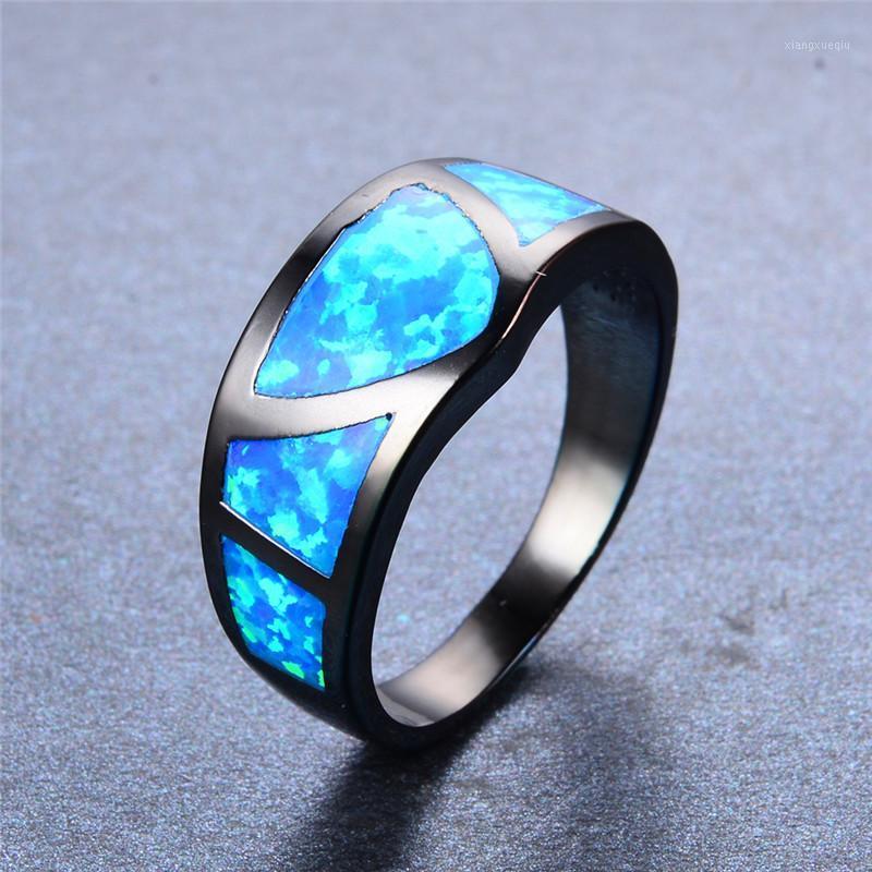 Cluster Rings Boho Female Blue Fire Opal Stone Ring Vintage Black Gold Wedding For Women Promise Love Triangle Engagement, Golden;silver
Cluster Rings Boho Female Blue Fire Opal Stone Ring Vintage Black Gold Wedding For Women Promise Love Triangle Engagement, Golden;silver
