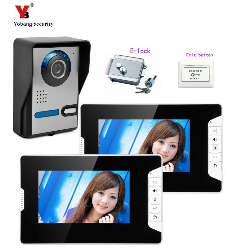 Yobang Security 7"Video Monitor The Doorbell Phone The Doorbell Video Intercom bell Night Vision Camera+Electric lock
Yobang Security 7"Video Monitor The Doorbell Phone The Doorbell Video Intercom bell Night Vision Camera+Electric lock