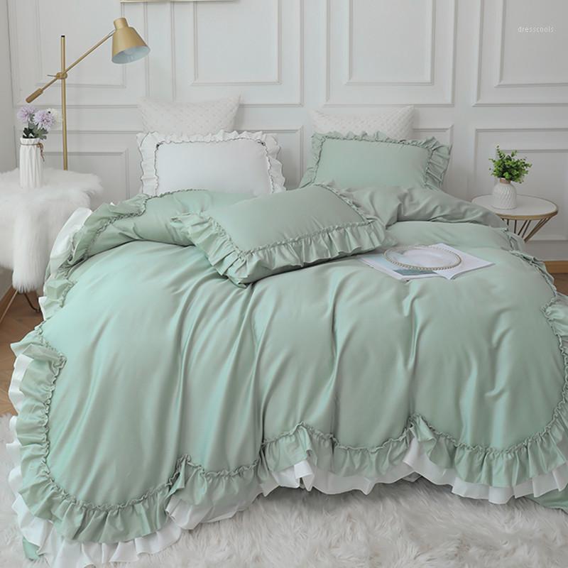 Double Layer Ruffle Bedding Set King Queen size Solid Color Princess Duvet Cover Bed Skirt Sheet Cotton Korean Bedclothes Linen1
Double Layer Ruffle Bedding Set King Queen size Solid Color Princess Duvet Cover Bed Skirt Sheet Cotton Korean Bedclothes Linen1