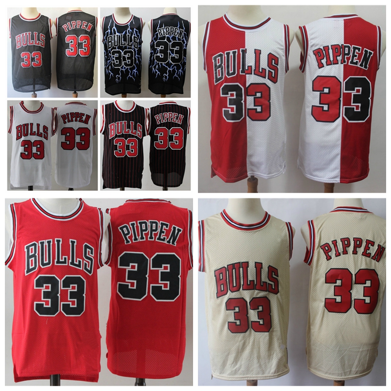 men jerseys Pippen basketball 33 High quality bull Jersey Chicago