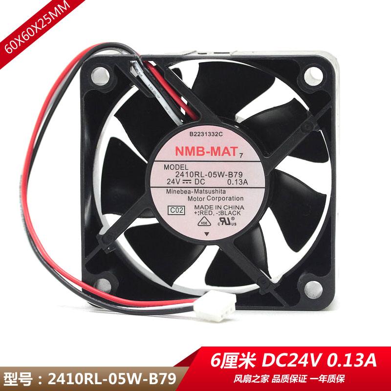 NMB 6CM 6025 double ball 24V0.13A frequency converter / server fan 2410RL-05W-B79 60x60x25mm cooler
NMB 6CM 6025 double ball 24V0.13A frequency converter / server fan 2410RL-05W-B79 60x60x25mm cooler