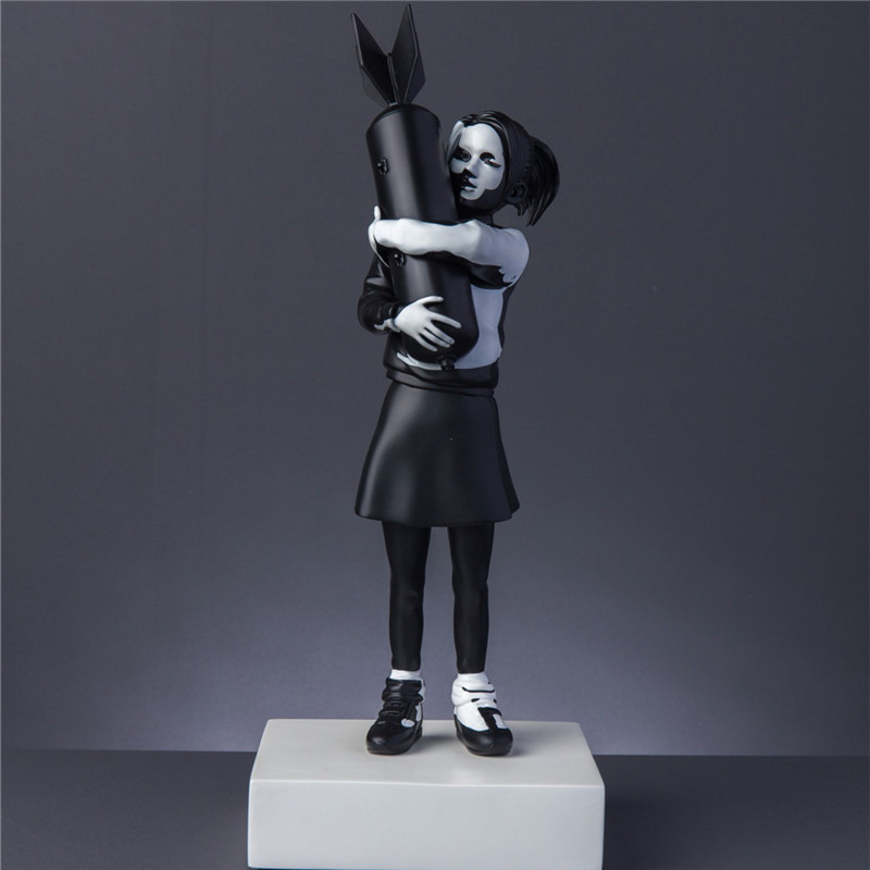 Modern Art Luxurious 32CM White/ Black New Bomb Hugger Banksy Bomb Girl Street Art Resin Statue Creative Home Gifts Desktop Decor
Modern Art Luxurious 32CM White/ Black New Bomb Hugger Banksy Bomb Girl Street Art Resin Statue Creative Home Gifts Desktop Decor