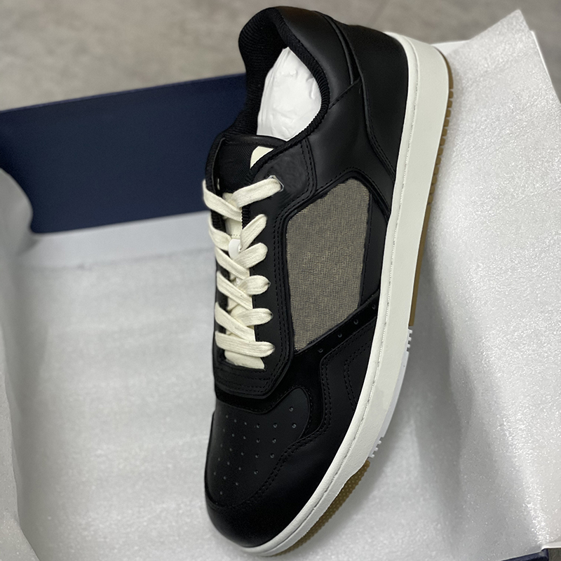 Luxurys Designers Shoes B27 Oblique Sneakers Genuine Leather low top Casual Shoes fashion high top leather sneakers with box 258, Sock
