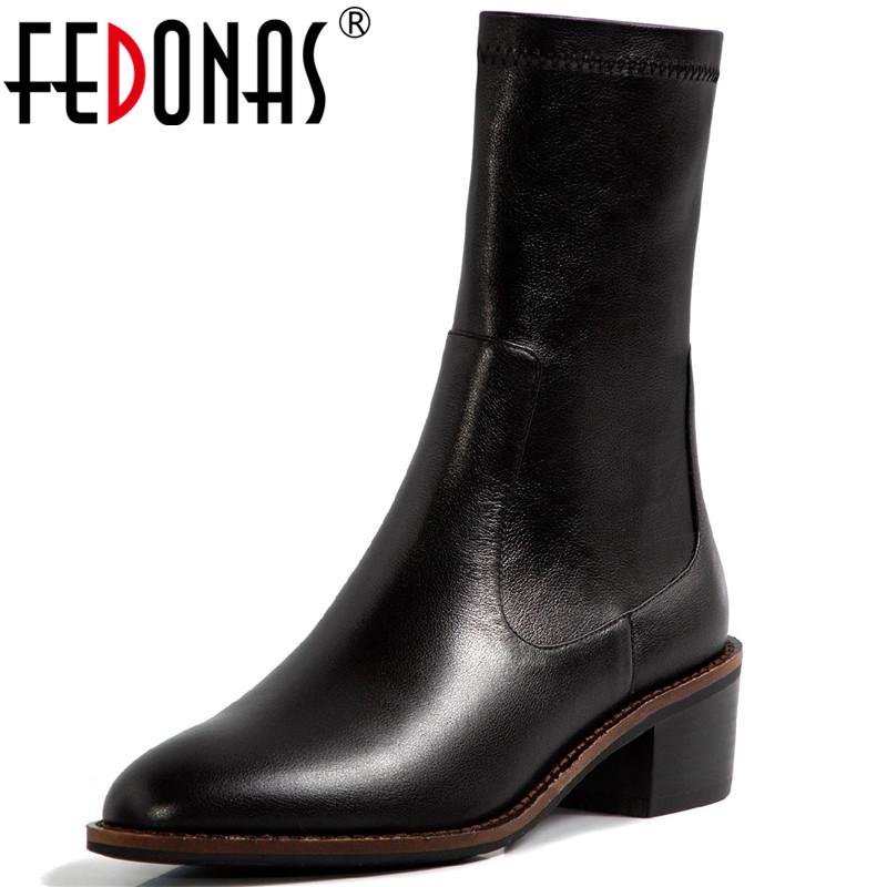 FEDONAS 2020 Trends Fashion Shoes Woman Female Genuine Leather Thick Heels Ankle Boots For Women Party Working Motorcycle Boots, Blackd
FEDONAS 2020 Trends Fashion Shoes Woman Female Genuine Leather Thick Heels Ankle Boots For Women Party Working Motorcycle Boots, Blackd