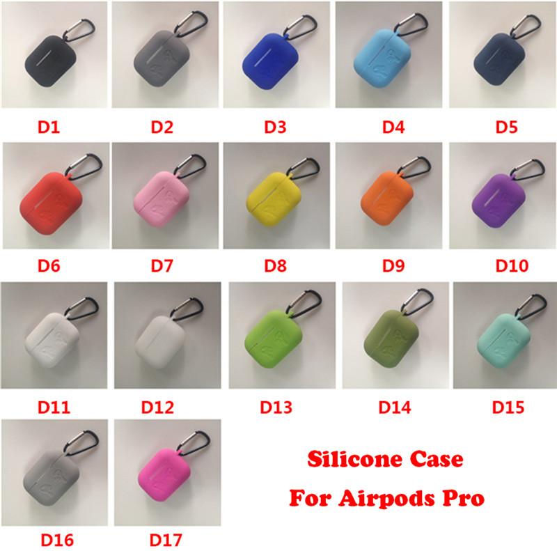 Soft Silicone Case For AirPods 1/2/3 Mini Slim TPU Wireless Bluetooth Headphone Cover For Airpods Pro 4 Mini With Metal Hook