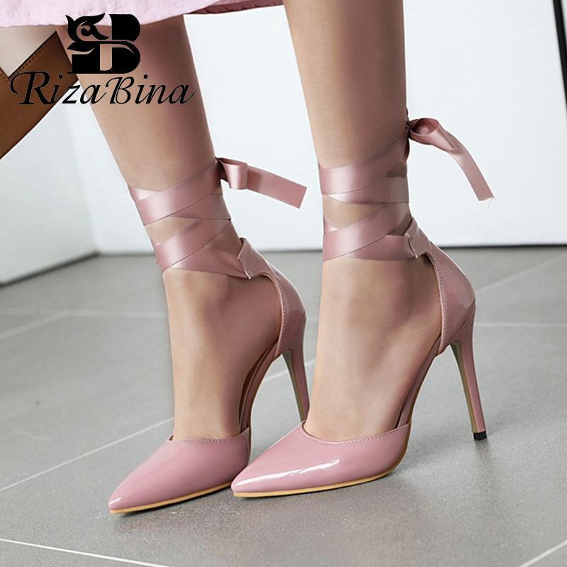 RIZABINA Ankle Strap Women Sandals High Heels Pointed Toe Shoes Women Solid Color Daily Party Wedding Zapatos Size 34-431, Black
RIZABINA Ankle Strap Women Sandals High Heels Pointed Toe Shoes Women Solid Color Daily Party Wedding Zapatos Size 34-431, Black