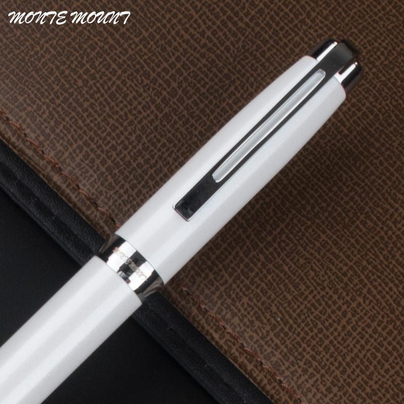 MONTE MOUNT High Quality Black Silver Rollerball Pen 0.7mm Black Ink Refill Metal Ballpoint Pen for Student School Supplies1