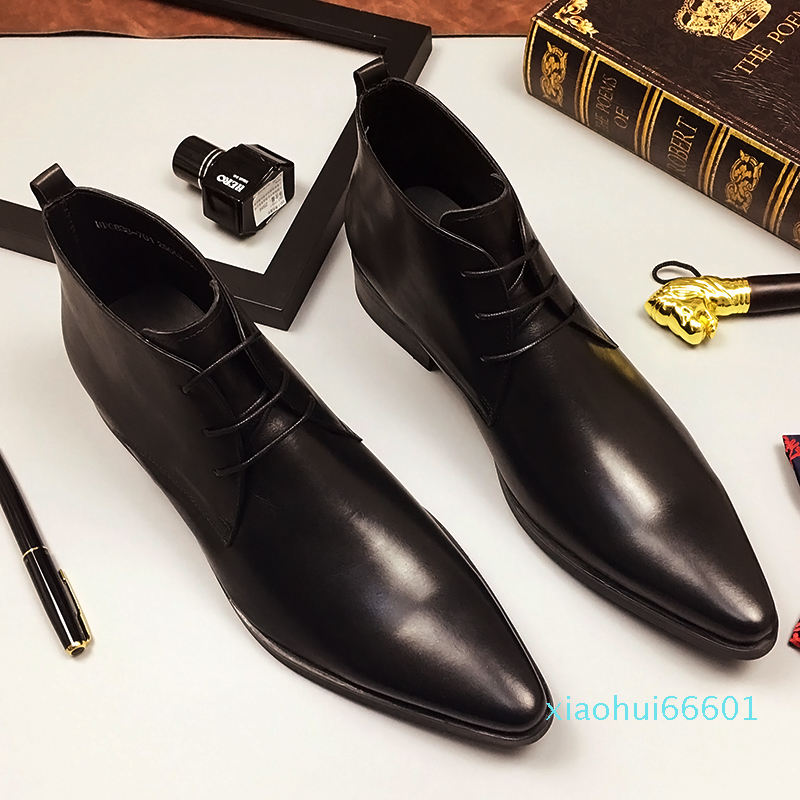 Leather High Top Men Dress Winter Boots Work Booties For Man Pointed Toe Male Black Yellow Wedding Oxfords Shoes Tactical Boots xz1
Leather High Top Men Dress Winter Boots Work Booties For Man Pointed Toe Male Black Yellow Wedding Oxfords Shoes Tactical Boots xz1