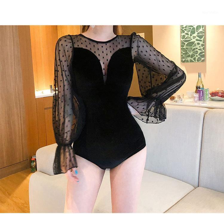 Black Lantern Sleeve One-Piece Long Sleeve Sunscreen Swim Wear Girls Cute Sweet Spring Holiday Pullovers1
Black Lantern Sleeve One-Piece Long Sleeve Sunscreen Swim Wear Girls Cute Sweet Spring Holiday Pullovers1