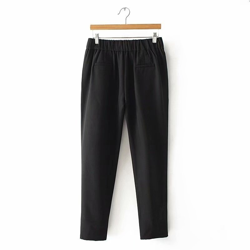 Black Women's Full Pants Big Casual Skinny Ankle 9qds
