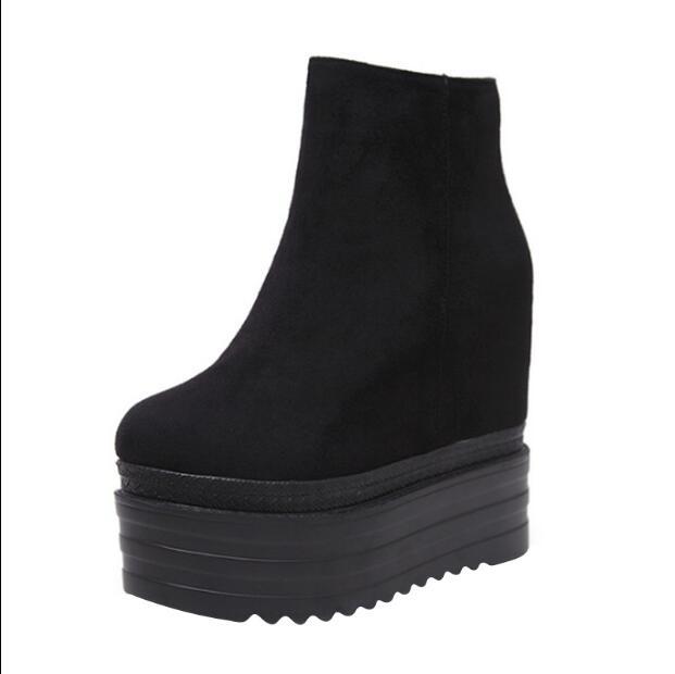2020 with One-inch Wedge Super High-heeled Boots Dwaterproof Water Muffin Bottom Suede Martin Women's Shoes Xjt7, Black
2020 with One-inch Wedge Super High-heeled Boots Dwaterproof Water Muffin Bottom Suede Martin Women's Shoes Xjt7, Black